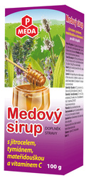 PM MEDOVÝ SIRUP s jitrocelem, tymiánem mateříd. a vit.C 100g